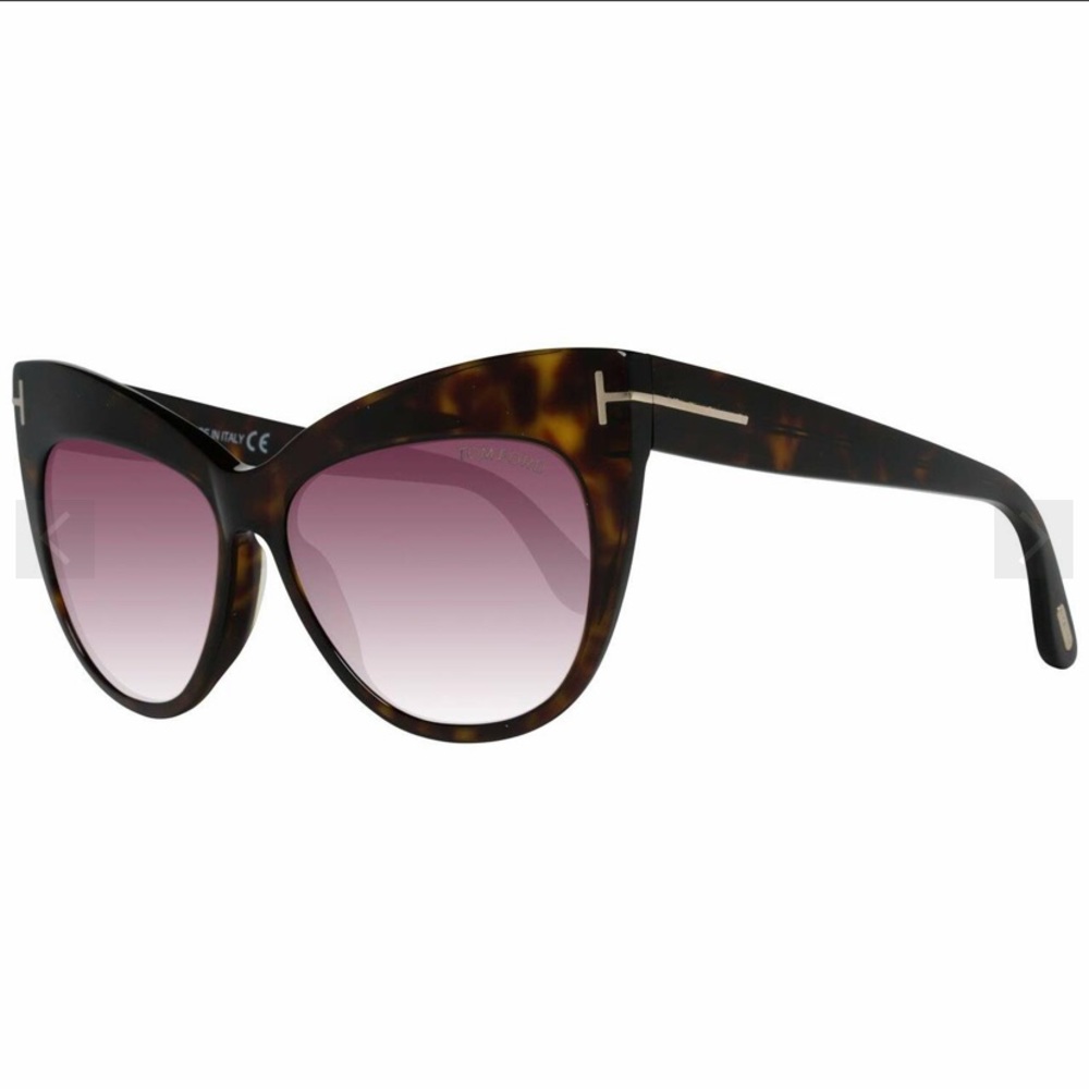 Tom Ford Designer Sunglasses Nika TF523-52F in Tortoise with Amber Gradient Lens